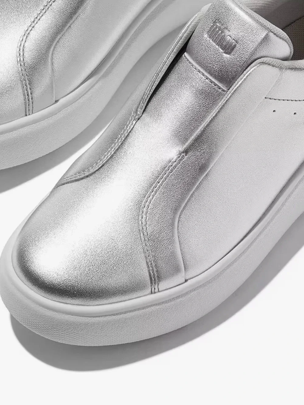 Fitflop Silver Slip-On Platform Sneakers